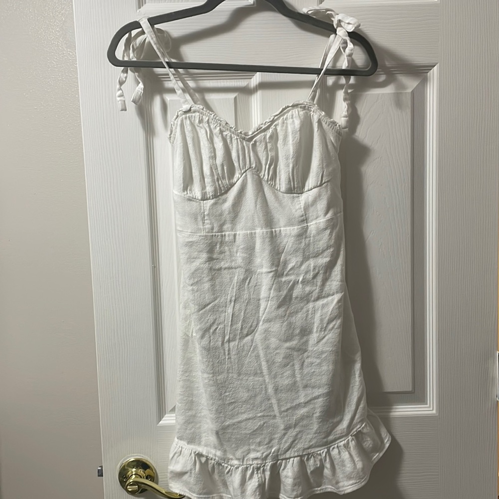 White Tie Strap Hollister Dress